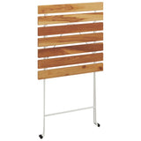 Set Bistrò Pieghevole 3pz in Legno Massello di Acacia e Acciaio