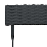 Set Pieghevole da Bistrò 3 pz Nero in Polyrattan