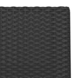 Set Pieghevole da Bistrò 3 pz Nero in Polyrattan