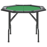 Tavolo da Poker Pieghevole 8 Giocatori Verde 108x108x75 cm