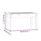 Panca da Giardino Ambra 80x44x45 cm Legno Massello di Pino