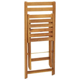 Set da Bistrò Pieghevole 3pz con Cuscini Legno Massello Acacia