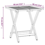 Set da Bistrò Pieghevole 3pz con Cuscini Legno Massello Acacia