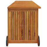 Contenitore da Giardino con Ruote 150x50x58cm Massello Acacia