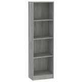 Libreria 4 Ripiani Grigio Sonoma 40x24x143 cm Legno truciolato