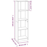 Libreria 4 Ripiani Grigio Sonoma 40x24x143 cm Legno truciolato