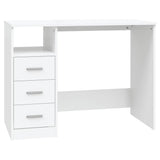 Scrivania con Cassetti Bianca 102x50x76 cm in Legno truciolato