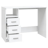 Scrivania con Cassetti Bianca 102x50x76 cm in Legno truciolato