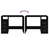 Scrivania con Cassetti Nera 102x50x76 cm in Legno truciolato