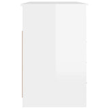 Scrivania Cassetti Bianco Lucido 102x50x76 cm Legno truciolato