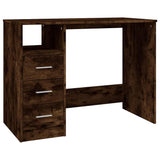 Scrivania Cassetti Rovere Fumo 102x50x76 cm Legno truciolato