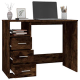 Scrivania Cassetti Rovere Fumo 102x50x76 cm Legno truciolato