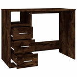 Scrivania Cassetti Rovere Fumo 102x50x76 cm Legno truciolato