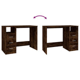 Scrivania Cassetti Rovere Fumo 102x50x76 cm Legno truciolato