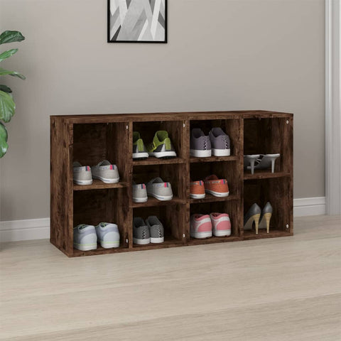 Scarpiera Rovere Fumo 103x30x54,5 cm in Legno truciolato