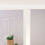 Porta Interna Bianca 93x201,5cm Vetro Temperato Alluminio Slim