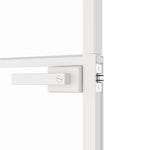 Porta Interna Bianca 93x201,5cm Vetro Temperato Alluminio Slim
