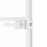 Porta Interna Bianca 93x201,5cm Vetro Temperato Alluminio Slim