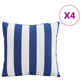 Cuscini Decorativi 4 pz Blu e Bianco 40x40 cm Tessuto