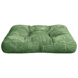 Cuscino per Pallet con Motivo a Foglie 50x50x12 cm in Tessuto