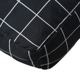Cuscino per Pallet Motivo a Quadri Nero 70x70x12 cm in Tessuto