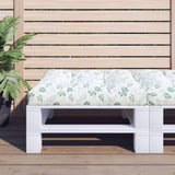 Cuscino per Pallet con Motivo a Foglie 70x70x12 cm in Tessuto