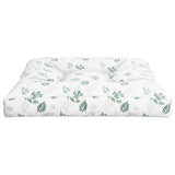 Cuscino per Pallet con Motivo a Foglie 70x70x12 cm in Tessuto