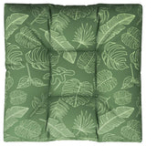 Cuscino per Pallet con Motivo a Foglie 70x70x12 cm in Tessuto