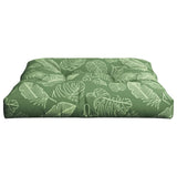 Cuscino per Pallet con Motivo a Foglie 70x70x12 cm in Tessuto