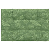 Cuscino per Pallet con Motivo a Foglie 120x80x12 cm in Tessuto