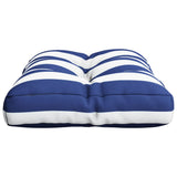 Cuscino per Pallet Strisce Bianche e Blu 50x40x12 cm in Tessuto