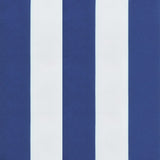 Cuscino per Pallet Strisce Bianche e Blu 50x40x12 cm in Tessuto