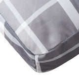 Cuscino per Pallet a Quadri Grigi 60x40x12 cm in Tessuto