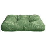 Cuscino per Pallet Motivo a Foglie 60x61,5x10 cm Tessuto Oxford