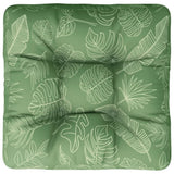Cuscino per Pallet Motivo a Foglie 60x61,5x10 cm Tessuto Oxford