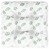 Cuscino per Pallet Motivo a Foglie 58x58x10cm in Tessuto Oxford