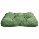 Cuscino per Pallet Motivo a Foglie 58x58x10cm in Tessuto Oxford