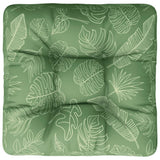 Cuscino per Pallet Motivo a Foglie 58x58x10cm in Tessuto Oxford