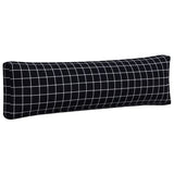 Cuscini per Pallet 2 pz Motivo a Quadri Nero in Tessuto Oxford