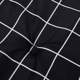 Cuscini Sedia 2 pz Motivo a Quadri Nero 40x40x4 cm in Tessuto