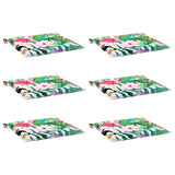 Cuscini per Sedia 6 pz Multicolore 40x40x4 cm in Tessuto