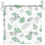Cuscini per Sedia 4 pz Motivo a Foglie 40x40x4 cm Tessuto