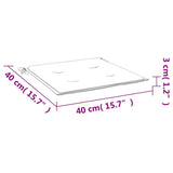 Cuscini per Sedia 4 pz Motivo a Foglie 40x40x4 cm Tessuto