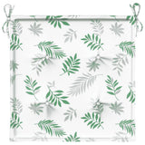 Cuscini per Sedia 6 pz Motivo a Foglie 40x40x4 cm Tessuto