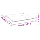 Cuscini per Sedia 6 pz Motivo a Foglie 40x40x4 cm Tessuto