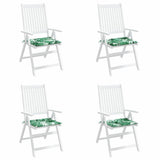 Cuscini per sedie 4 pz Motivo Foglia 50 x 50 x 4 cm