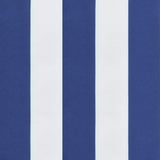 Cuscini per Sedia 2pz Strisce Bianche e Blu 50x50x4 cm Tessuto