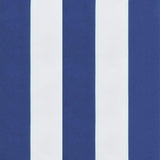 Cuscini per Sedia 2pz Strisce Bianche e Blu 50x50x4 cm Tessuto