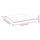 Cuscini per Sedia 2 pz Motivo a Foglie 50x50x4 cm in Tessuto