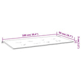 Cuscino per Panca a Foglie 100x50x3 cm in Tessuto Oxford